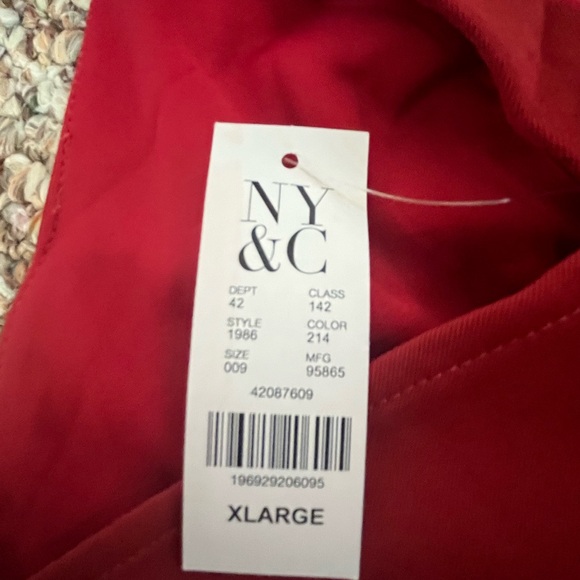 New York & Co Stretch Corset Top Berry Red Size XL - Picture 5 of 6